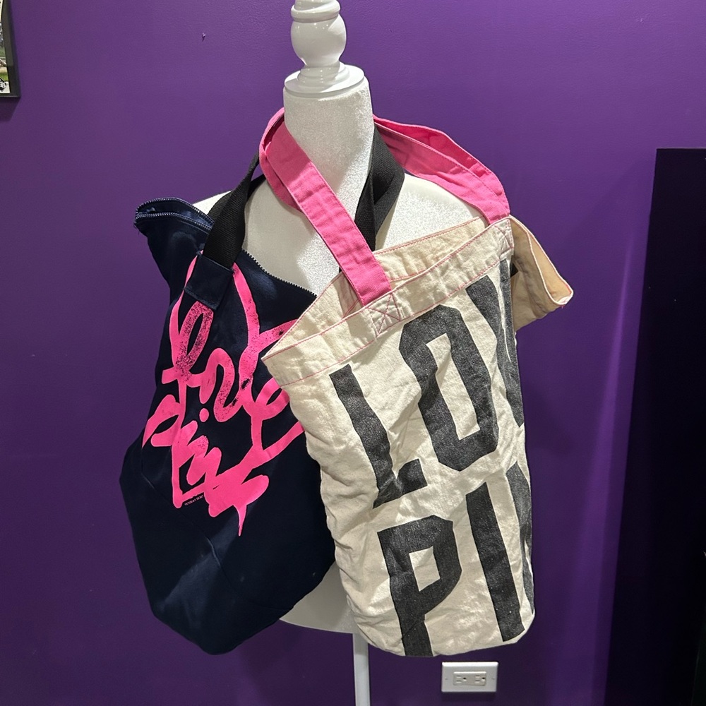 2 pack of Pink (Victoria’s Secret) tote bags